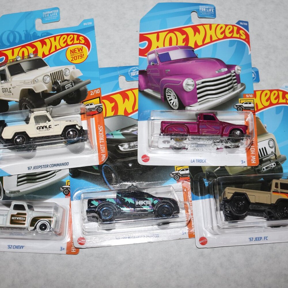 Hot Wheels Hot Trucks lot of 5 all NIP 1:64 scale